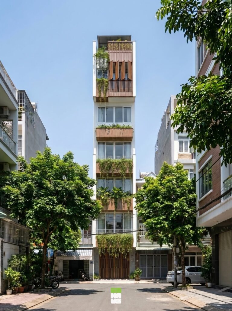 Thiết kế mặt tiền nhà phố hẹp AH-Haus – ảnh 2