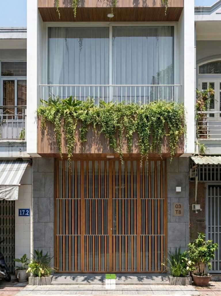 Thiết kế mặt tiền nhà phố hẹp AH-Haus – ảnh 3