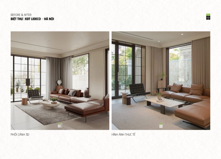 Huy – Haus: Từ 3D đến thực tế, biệt thự 4 tầng tại KĐT Lideco