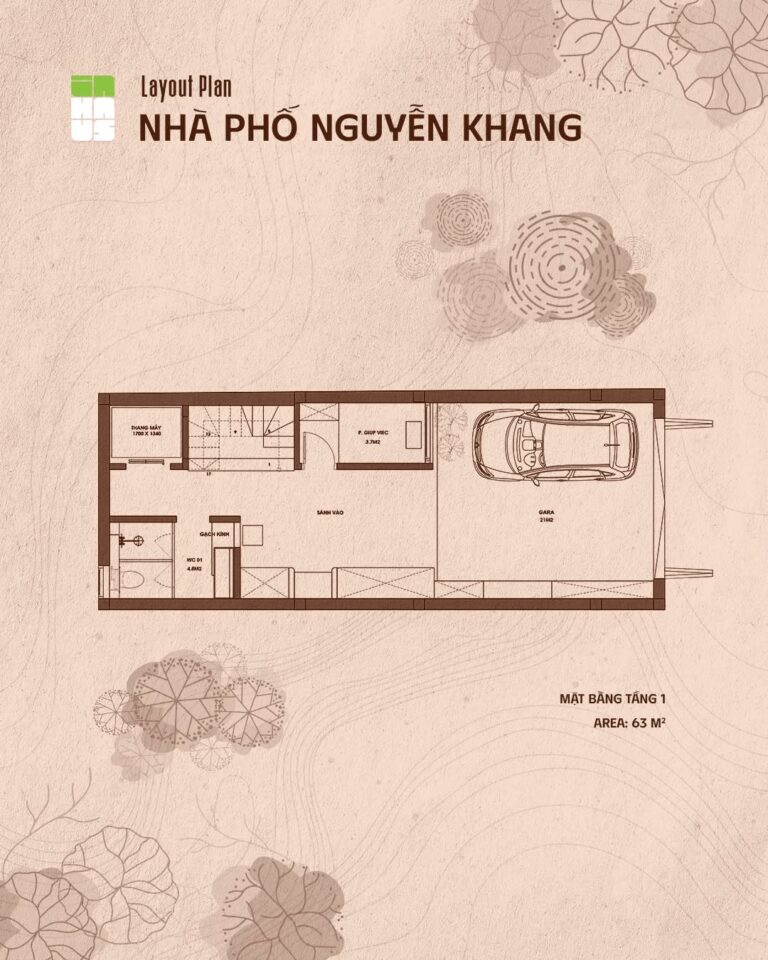 Nhà phố 63m2 với logia và thông tầng – ảnh 1