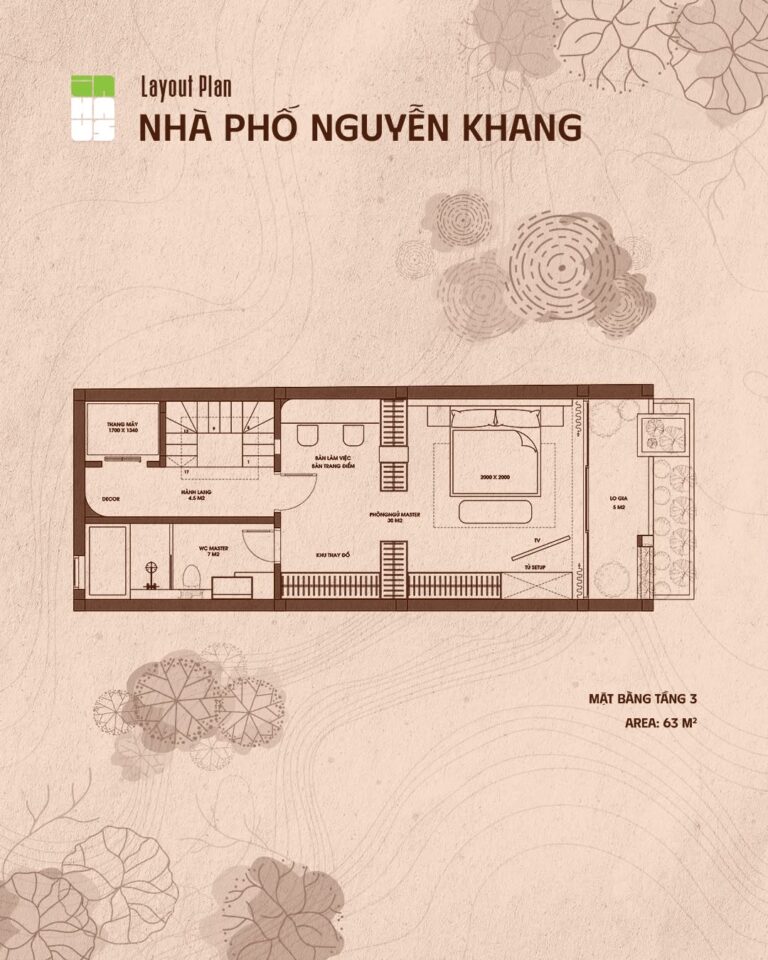 Nhà phố 63m2 với logia và thông tầng – ảnh 3